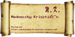 Medveczky Krisztián névjegykártya