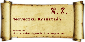 Medveczky Krisztián névjegykártya