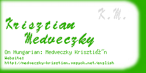 krisztian medveczky business card
